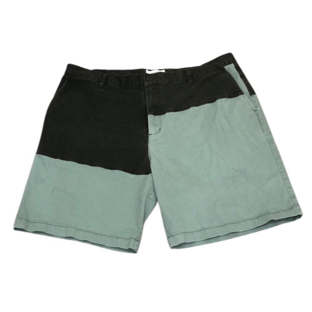 Hudson Chino Shorts Size 38 Gray Green Colorblock Cotton